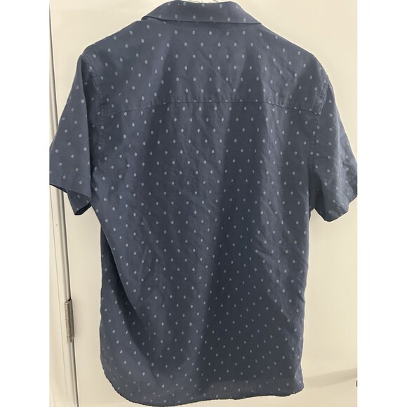 Travis Matthew Polo Shirt Button Up Short Sleeve Casual Size medium blue cotton - Picture 8 of 9